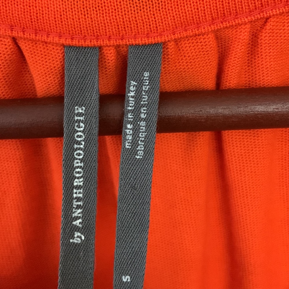 Anthropologie Anais Orange Balloon Sleeve Dress - Picture 3 of 7